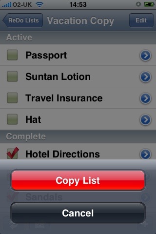 Captura de pantalla del iPhone 4