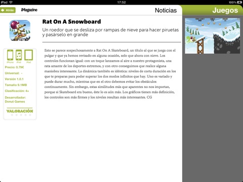 Captura de pantalla del iPad 4
