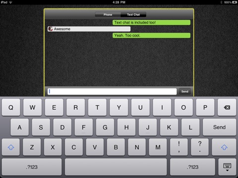 Screenshots of GamePhone - Free voice calls and text chat for Game Center for iPad
