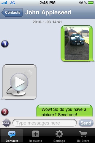 Screenshots of iMessenger - Real Communication for iPhone for iPhone