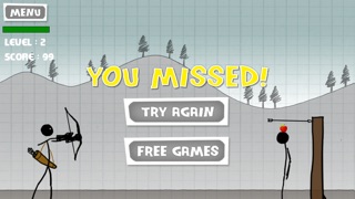 Screenshots of Stickman Apple Shooting Showdown - Free Bow and Arrow Fun Doodle Skill Game for iPhone