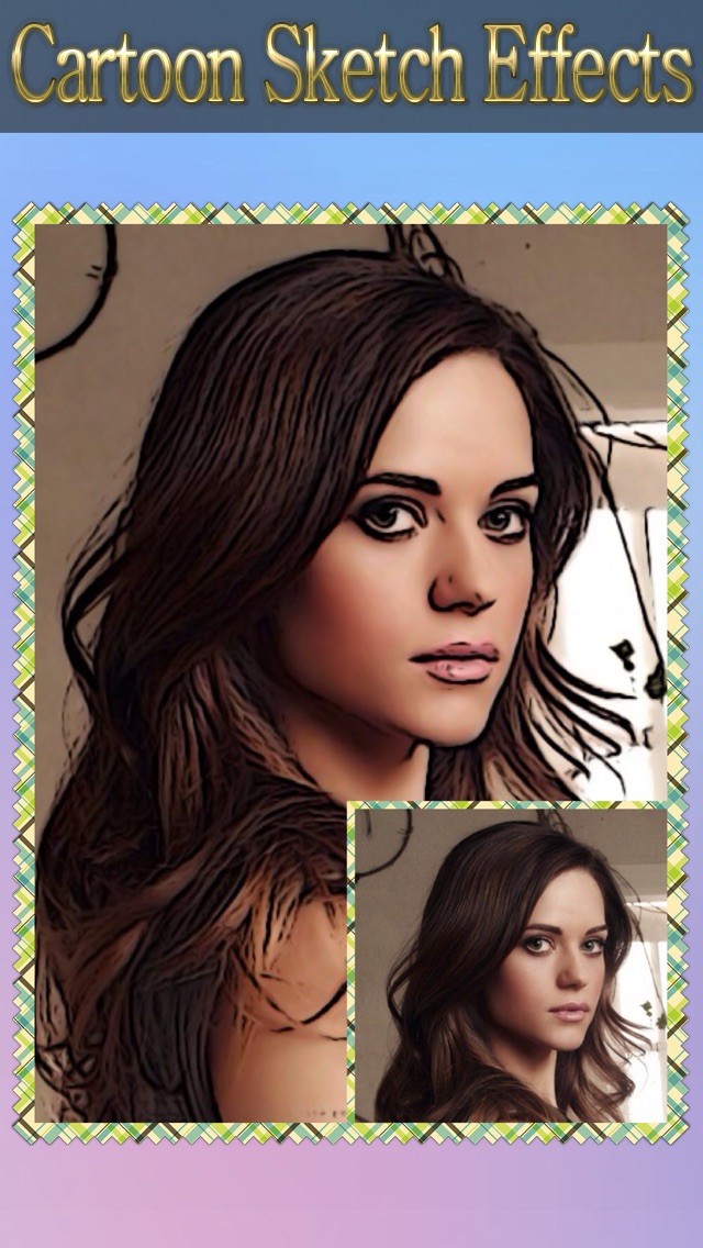 Screenshots of Cartoon Sketch Avatar Free - Pink Pencil & Coloring Toon Camera Photo Effects for iPhone
