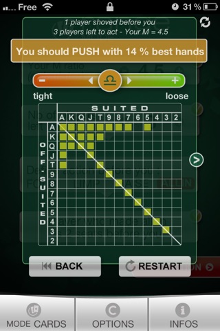 Push or fold poker app
