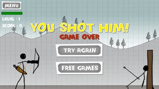 Screenshots of Stickman Apple Shooting Showdown - Free Bow and Arrow Fun Doodle Skill Game for iPhone