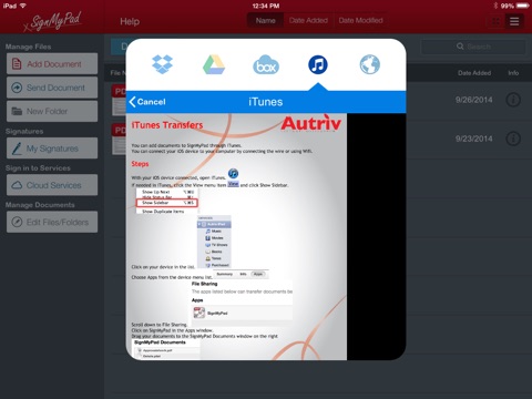 Captura de pantalla del iPad 3