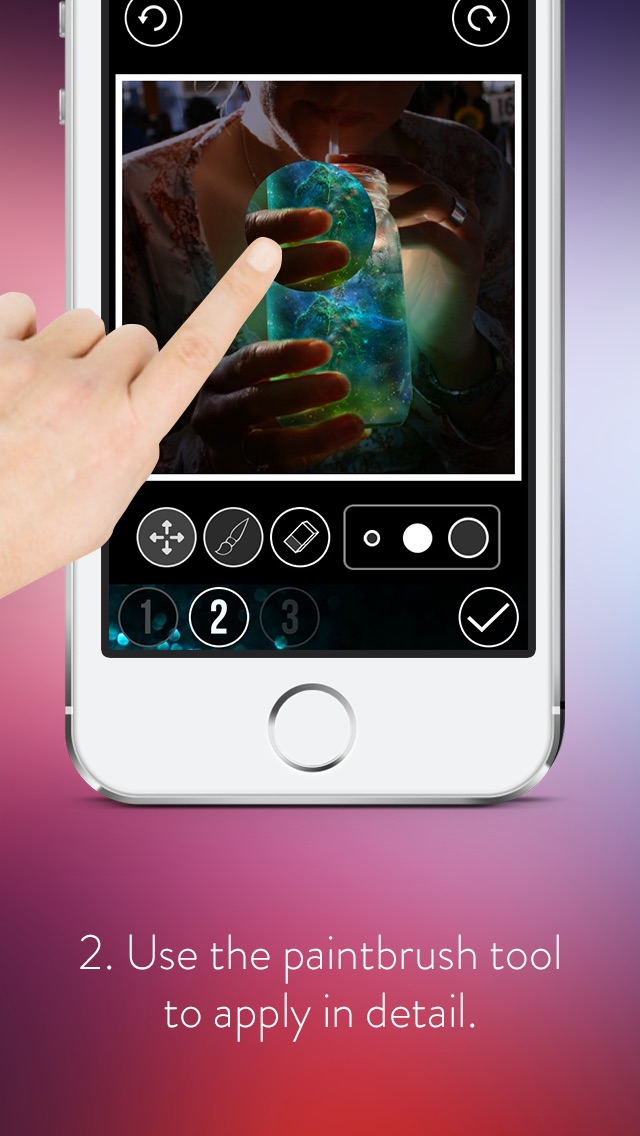 Screenshots of Galaxy Space Effects - Beautiful.ly Edit, Blend-er & Ajust Comet Astronomy Over-lays or Templates for iPhone