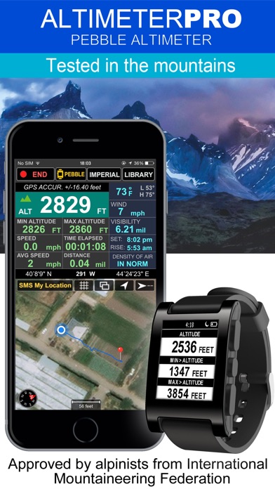 download Altimeter -PRO With Pebble Edition (Compass Weather Speedometer & Location Tracking) apps 0