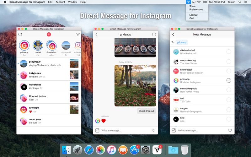 instagram dm app for mac