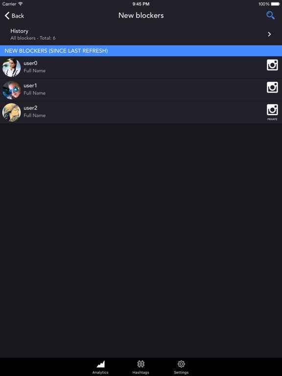 Screenshots of Blockers Spy for Instagram - track your followers for iPad