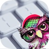Owl Emoji Keyboard – Cute Keypad Fonts and Layout keyboard layout 