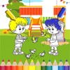 Boy and Girl Playground Coloring Games For Kids games funbrain playground 