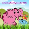 Coloring Pretty Zoo for kids zoo animals coloring pages 