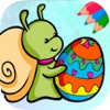 Easter eggs coloring pages for kids - Egg basket Entertainment