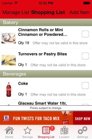 Bashas Supermarkets screenshot