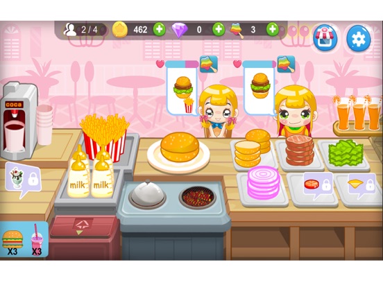 Ресторан Burger бизнес-кухня игра на iPad