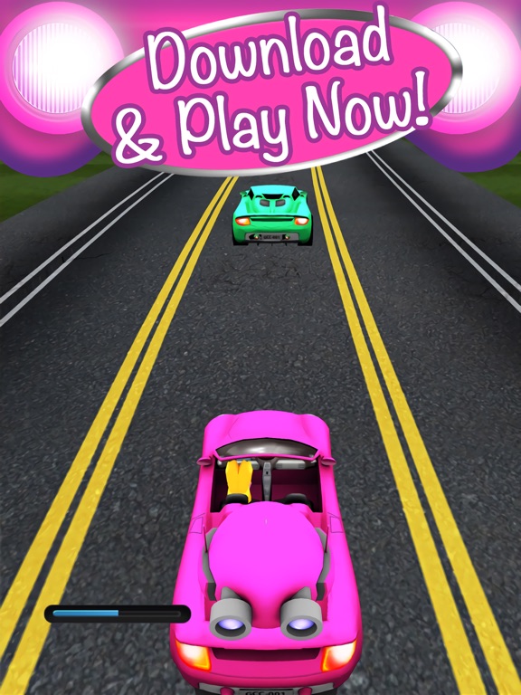 Screenshots of 3D Girl Convertible Car Racing Game With Cute Girly Cars And Fun Race Games FREE for iPad
