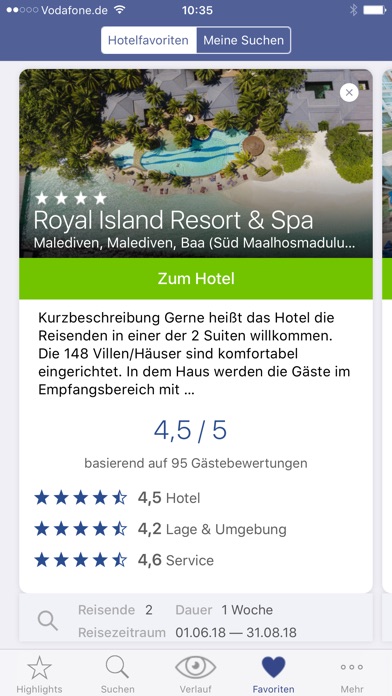 Dating app urlaub