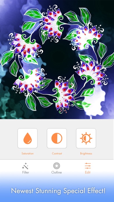 Screenshots of FREE Adult Coloring Book - Color Therapy Page for Anti-Stress Relief for iPhone