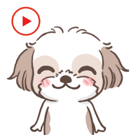 Animated Shih Tzu Dog Stickers por KIM KON KET