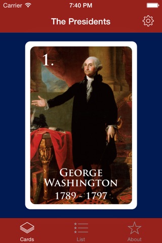 The Presidents - Flash Cards screenshot