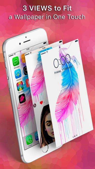 Screenshots of Top Chart of Wallpapers & Themes - Amazing Images and Awesome 3D Backgrounds are Free on Your Screen for iPhone