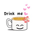 caffelatte cute cup of coffee emoji sticker