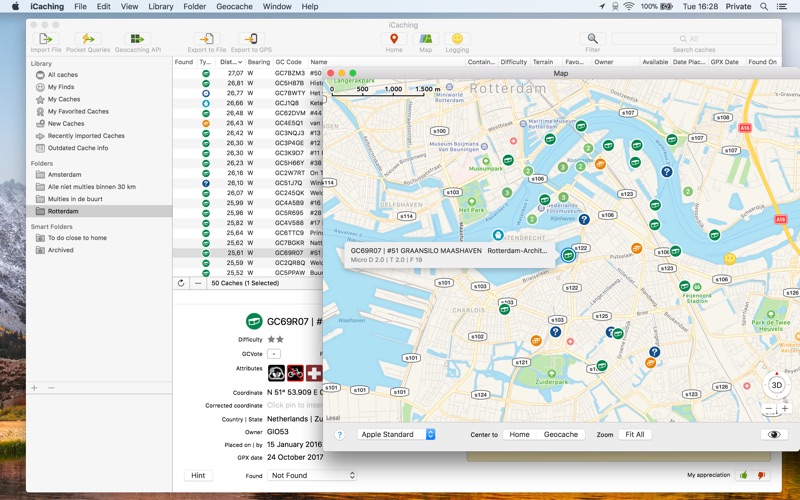 iCaching for Mac 7.0 破解版 – Mac上排名第一个Geocaching工具