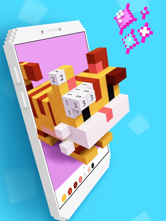 Screenshots of Voxel - 3D Color by Number for iPad