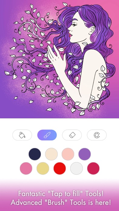 Screenshots of FREE Adult Coloring Book - Color Therapy Page for Anti-Stress Relief for iPhone