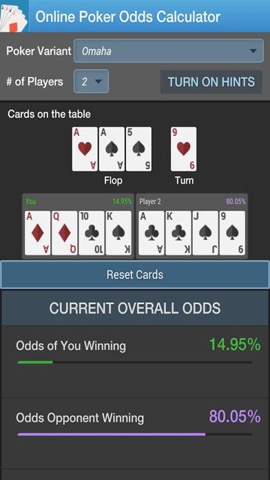 Carbon poker odds calculator mac
