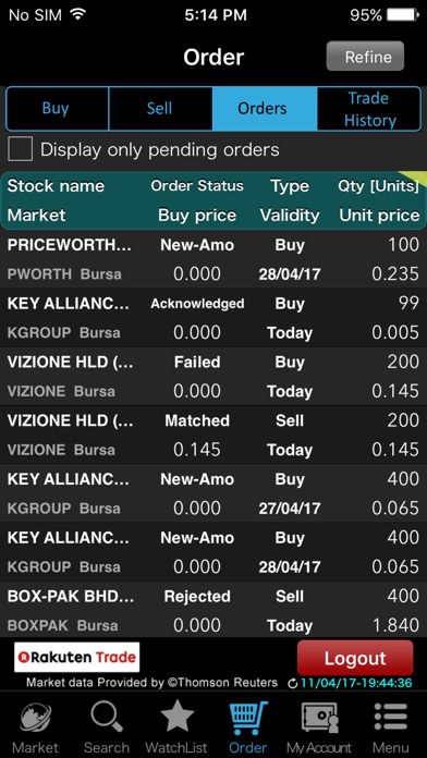 Bb stock trading system