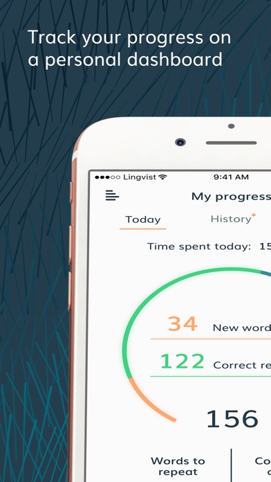 Screenshots of Lingvist for iPhone