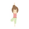 Autocollant fille de yoga chaud