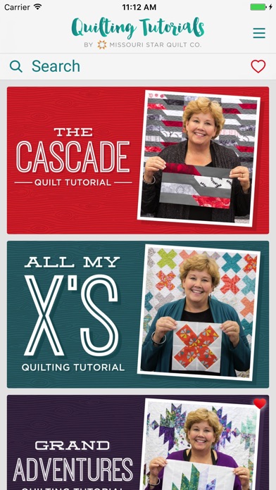 Screenshots of Quilting Tutorials by MSQC for iPhone