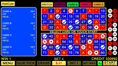 Four card keno app