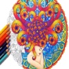 Coloring Book Animal for Adults Pigment dharma pigment dye 