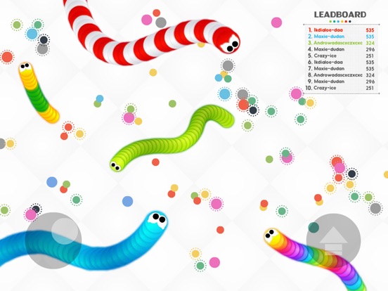 Screenshots of Rolling Snake.io - Worm IO Multiplayer Online Slither War Game - Free Agar Skins Version for iPad