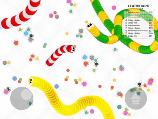 Screenshots of Rolling Snake.io - Worm IO Multiplayer Online Slither War Game - Free Agar Skins Version for iPad