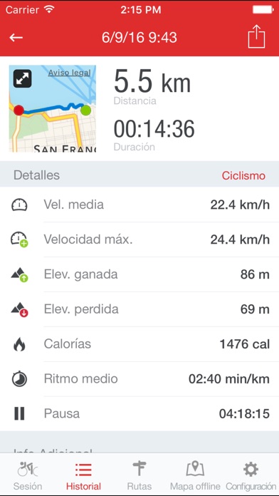 Captura de pantalla del iPhone 2