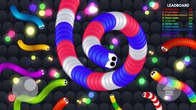Screenshots of Rolling Snake.io - Worm IO Multiplayer Online Slither War Game - Free Agar Skins Version for iPhone