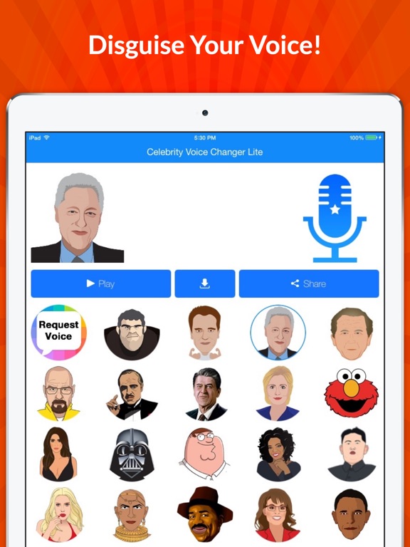 Screenshots of Celebrity Voice Changer - Funny Voice FX Soundboard Free for iPad