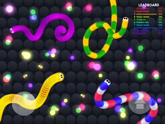 Screenshots of Rolling Snake.io - Worm IO Multiplayer Online Slither War Game - Free Agar Skins Version for iPad