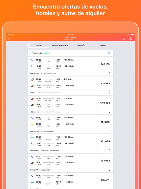 Captura de pantalla del iPad 1