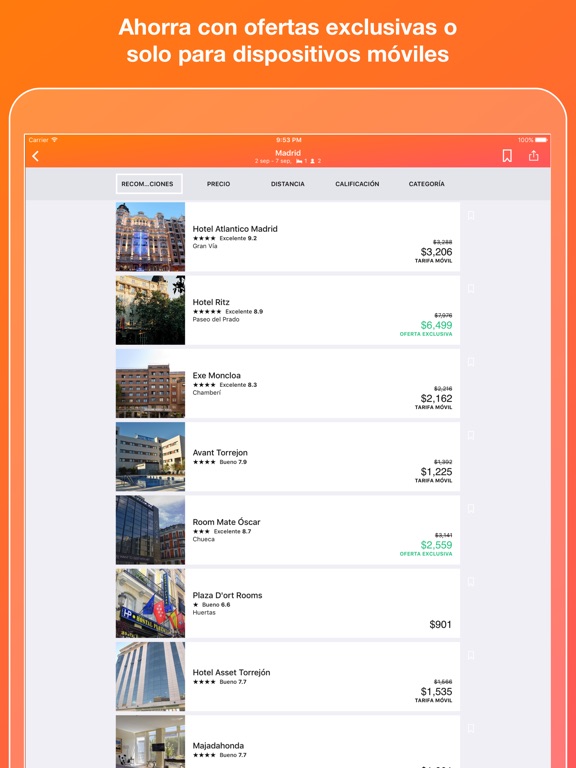 Captura de pantalla del iPad 2