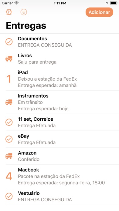 Captura de tela do iPhone 1