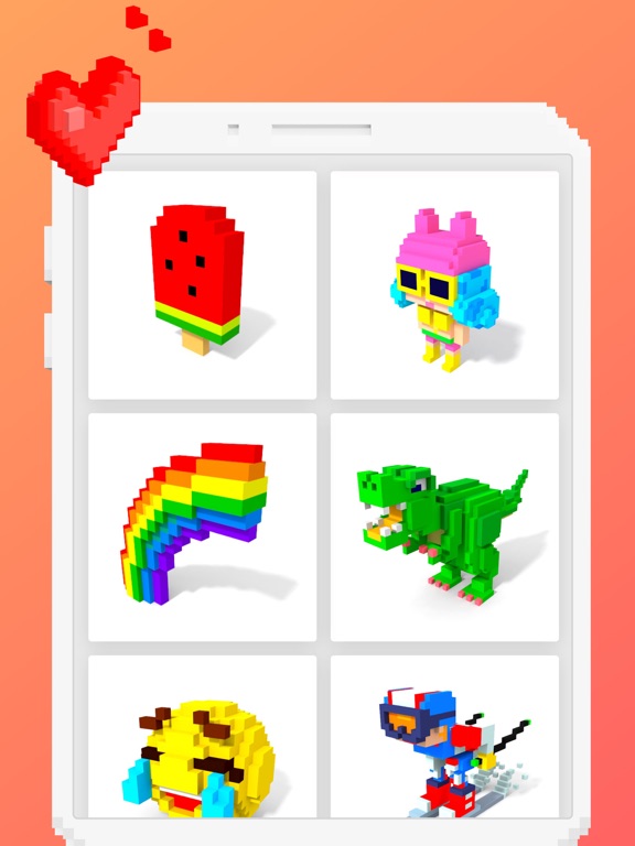 Screenshots of Voxel - 3D Color by Number for iPad