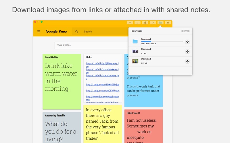 google keep notes desktop app