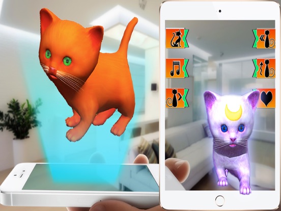 Скачать Виртуальный питомец тамагочи - 3D котенок симулятор дополненной реальности
