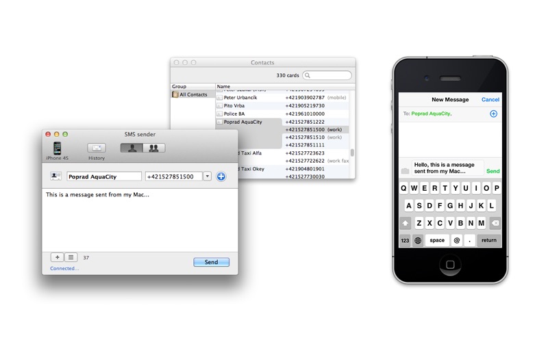 SMS sender on the Mac App Store