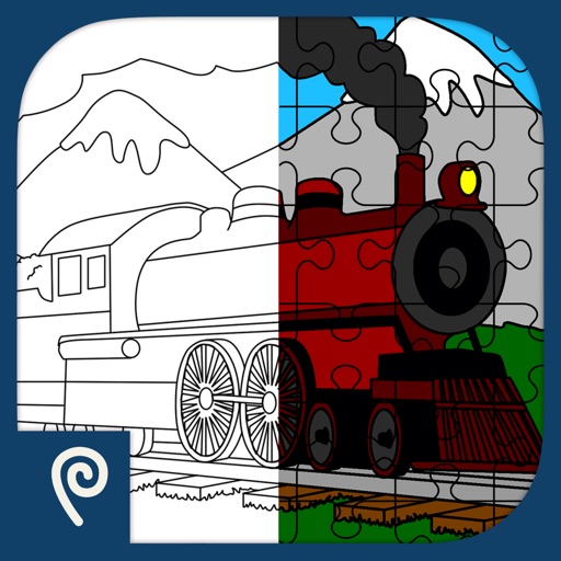 Color It Puzzle It: Trains Lite